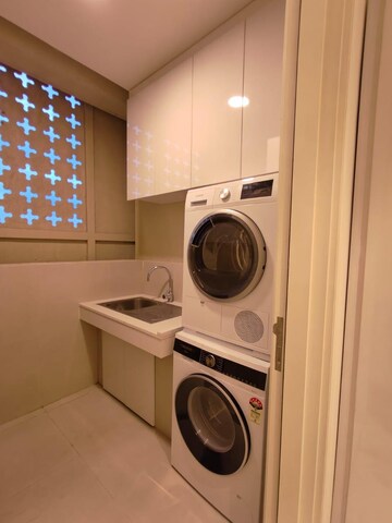 Bathroom in 4 BHK Apartment at Bhartiya Leela Residences, Thanisandra Main Road – for Rent