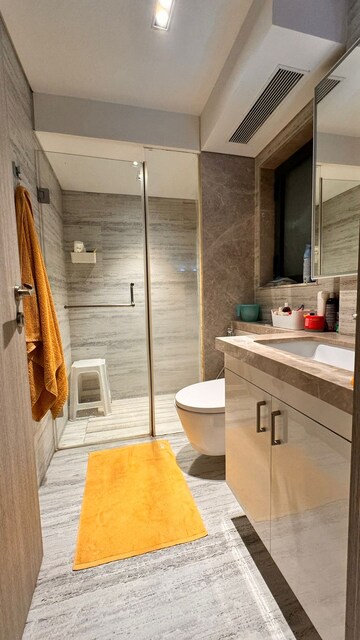 Attached Bathroom in 3 BHK Apartment at Rustomjee Paramount, Khar West – for Rent