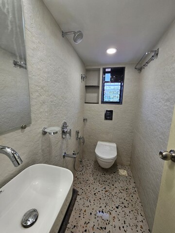 Bathroom in 1 RK Apartment at Khar West – for Rent