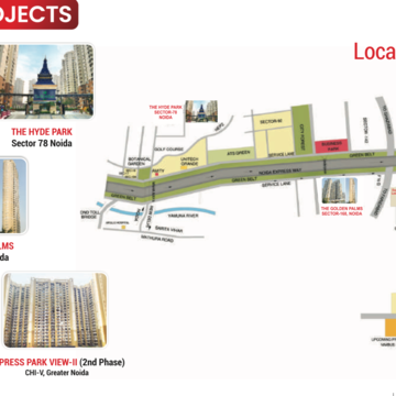 2.5 BHK Apartment – Map Location View at Nimbus Express Park View - II, Sector 150 - for Sale