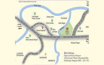 2 BHK Apartment – Map Location View at Birla Vanya, Kalyan West - for Sale