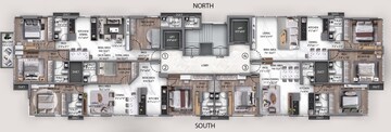 Floor Plan in 3 BHK Apartment at Dudhwala Elysia, Versova – for Sale