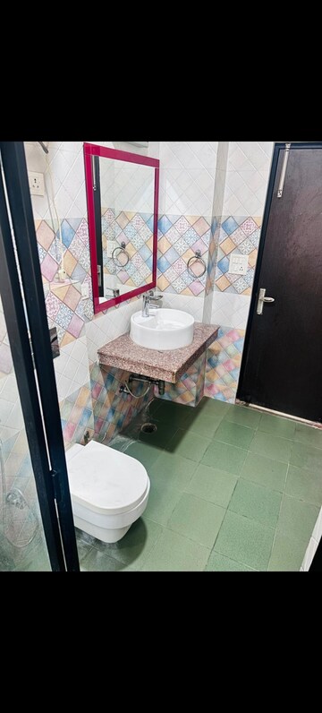 Bathroom in 2 BHK Builder Floor at Vasant Kunj – for Rent