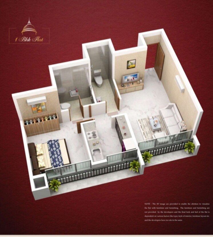 Master Plan, sm-emerald 1 Bedroom 367 Sq.Ft. Apartment In Taloja Navi Mumbai 8221543
