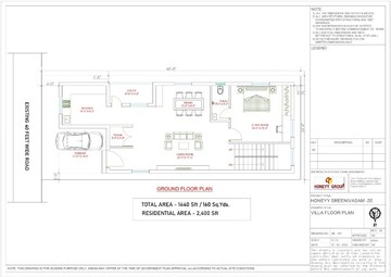 Floor Plan in 4 BHK Independent House at Thumkunta – for Sale
