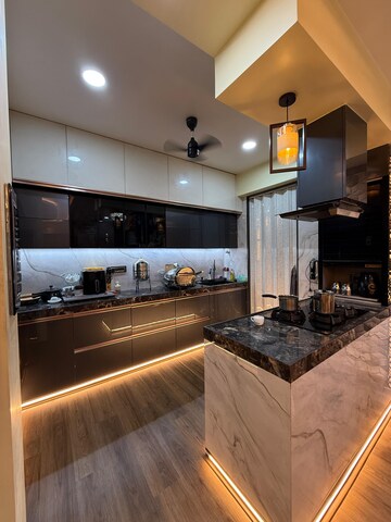 Kitchen in 3 BHK Apartment at N Rose Northern Heights, Dahisar East – for Rent