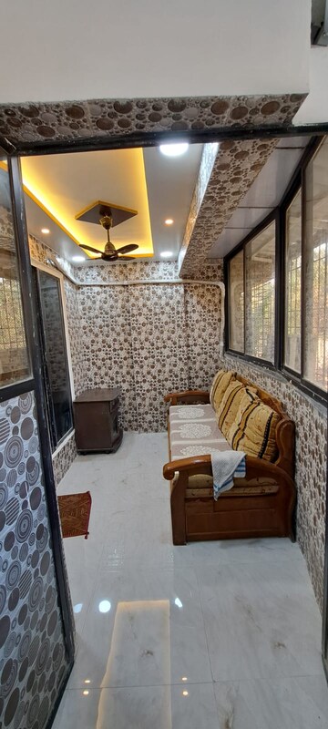 Living Room in 1 BHK Apartment at Kopar Khairane – for Rent