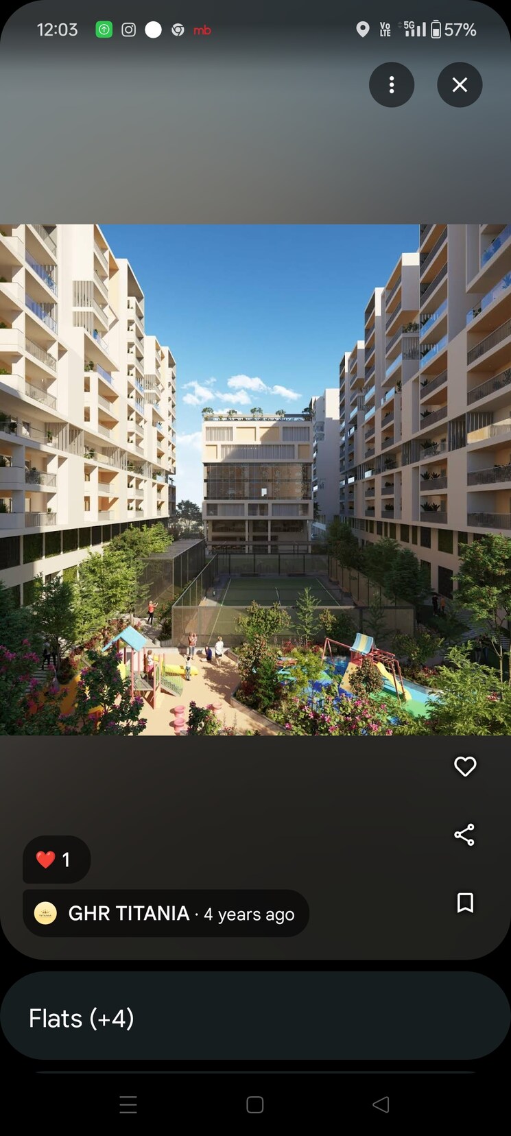 Exterior View, ghr-titania 3 Bedroom 1726 Sq.Ft. Apartment In Kondapur Hyderabad 8222058