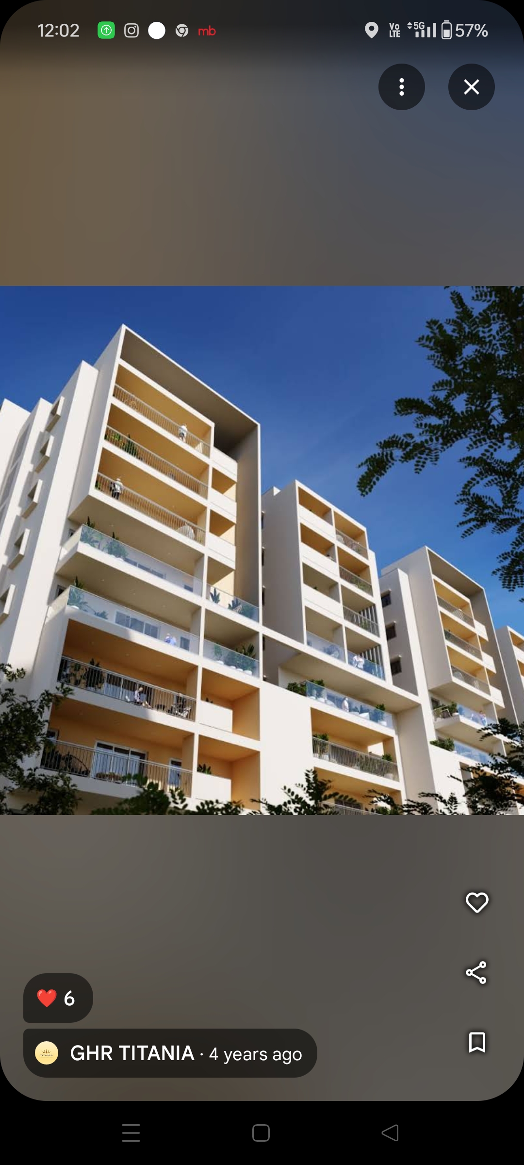 3 BHK + Pooja Room Apartment For Sale in GHR Titania