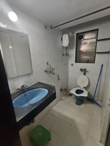 Bathroom in 2 BHK Apartment at Powai Lake Heights, Powai – for Rent