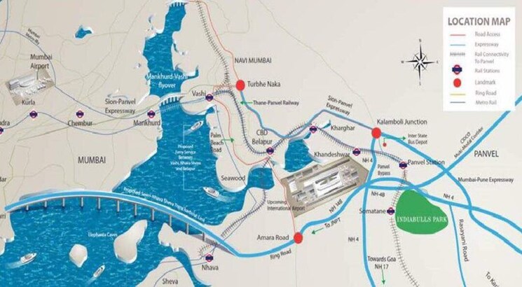 Map Location, indiabulls-park 3 Bedroom 1249 Sq.Ft. Apartment In New Panvel Navi Mumbai 8222729