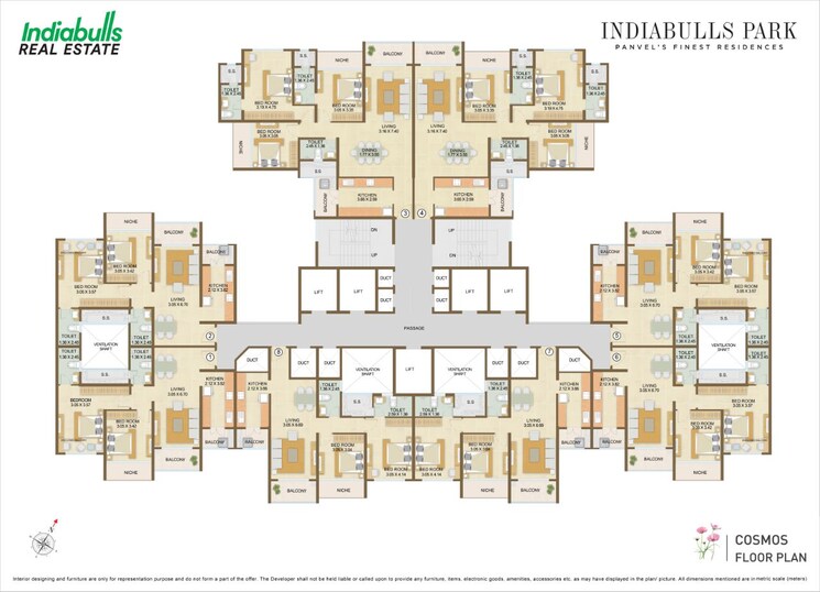Master Plan, indiabulls-park 3 Bedroom 1249 Sq.Ft. Apartment In New Panvel Navi Mumbai 8222729