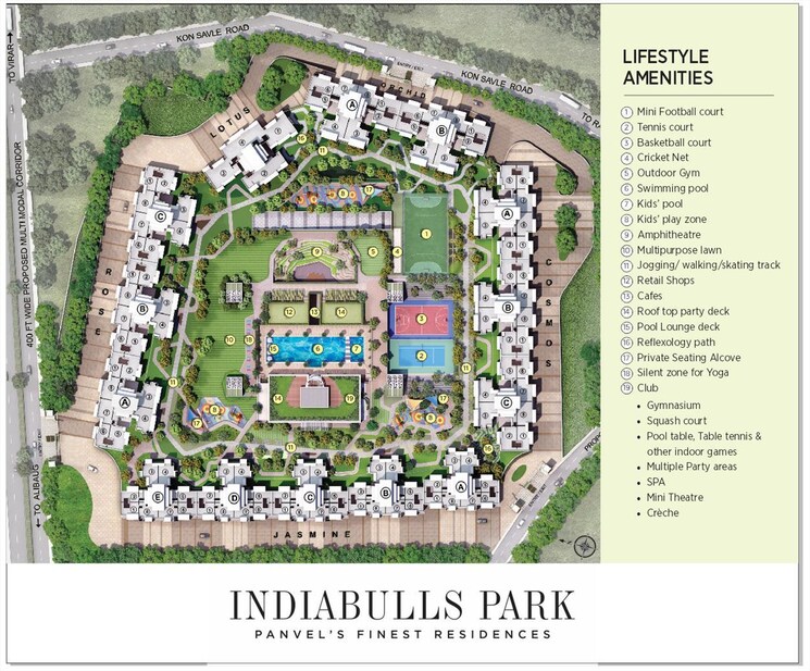 Master Plan, indiabulls-park 3 Bedroom 1249 Sq.Ft. Apartment In New Panvel Navi Mumbai 8222729