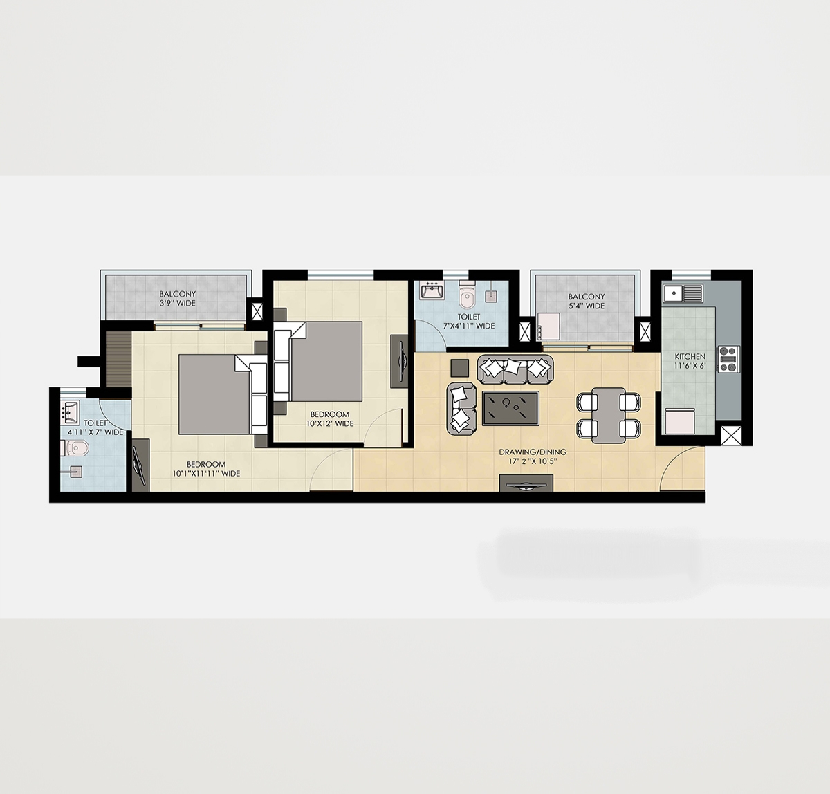 2 BHK Builder Floor For Sale in Bptp Park Floors I