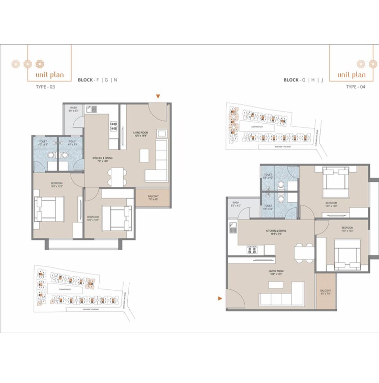 Floor Plan, bopal 2 Bedroom 1200 Sq.Ft. Builder Floor In Bopal Ahmedabad 8223353