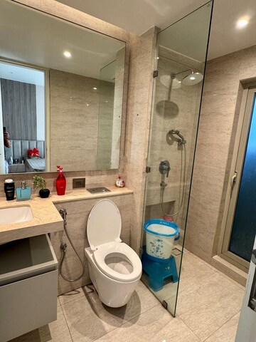Bathroom in 2 BHK Apartment at Hiranandani ParK Clifton, Ghodbunder Road – for Rent