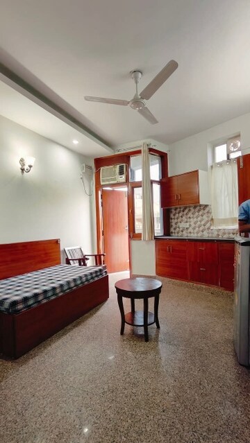 Bedroom in 1 BHK Builder Floor at Ansal Sushant Lok I, Sector 43 – for Rent