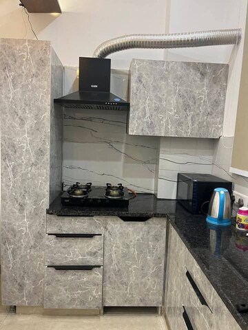 Kitchen in 2 BHK Builder Floor at Ansal Sushant Lok I, Sector 43 – for Rent