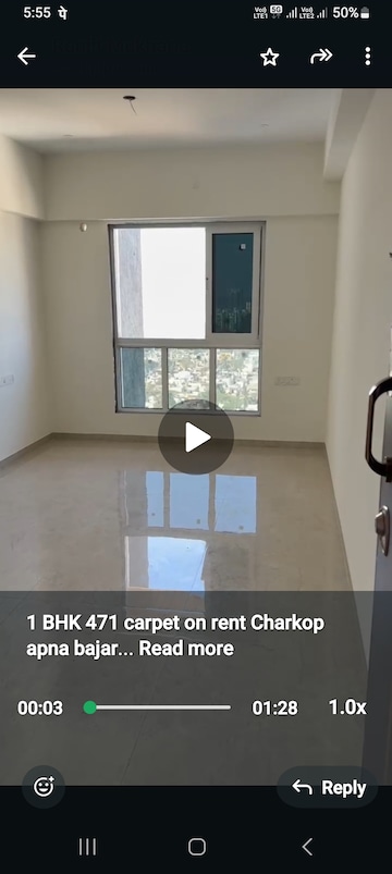 1 BHK Apartment For Rent in Charkop Kesar CHS Kandivali West Mumbai  8224688