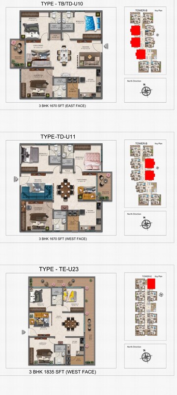 Floor Plan in 4 BHK Apartment at IRA Moon Glade, Narsingi – for Sale