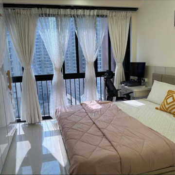 Bedroom in 3 BHK Apartment at Rohan Kritika, Sarita Vihar – for Rent
