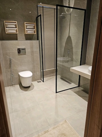 Bathroom in 3 BHK Apartment at Bhargav Monte Rosa, Sinhagad Road – for Rent