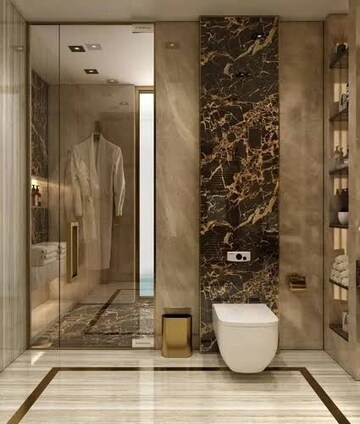 Bathroom in 2 BHK Apartment at Cosmos Solitaire, Virar West – for Rent