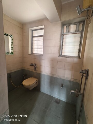 Bathroom in 3 BHK Apartment at Soham Garden, Manpada – for Rent