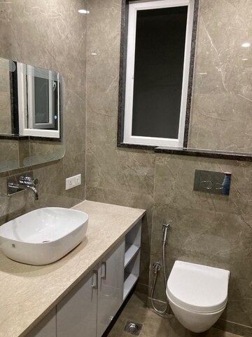 Bathroom in 3 BHK Builder Floor at Ansal Sushant Lok I, Sector 43 – for Rent