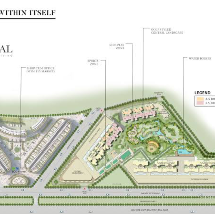 Map Location, m3m-capital 4 Bedroom 2060 Sq.Ft. Apartment In Sector 113 Gurgaon 8228268