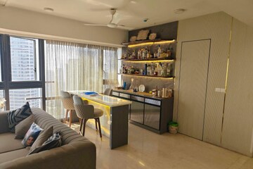 Living Room in 4 BHK Apartment at Lodha The Park, Worli – for Rent