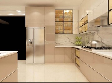 Kitchen in 3 BHK Builder Floor at Unitech Infospace, Sector 21 – for Rent