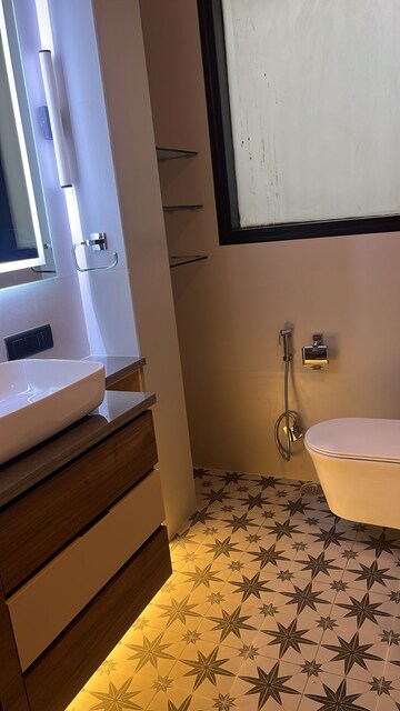 Bathroom in 3 BHK Apartment at Jor Bagh – for Rent
