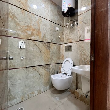 Bathroom in 3 BHK Builder Floor at Chattarpur – for Rent