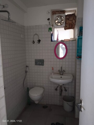 Bathroom in 2 BHK Apartment at Krish Aura, Alwar Bypass Road – for Rent