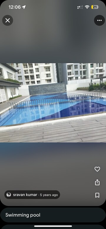 Swimming Pool in 2 BHK Apartment at Godrej Prana, Undri – for Rent