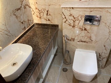 Bathroom in 3 BHK Builder Floor at Ansal Sushant Lok I, Sector 43 – for Rent