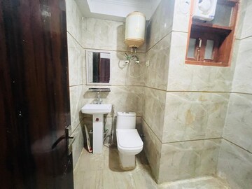 Bathroom in 3 BHK Apartment at Chattarpur – for Rent
