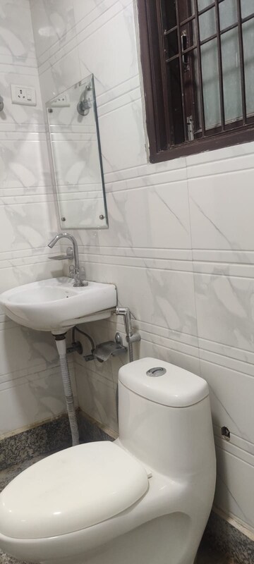 Bathroom in 2 BHK Builder Floor at Mehrauli – for Rent