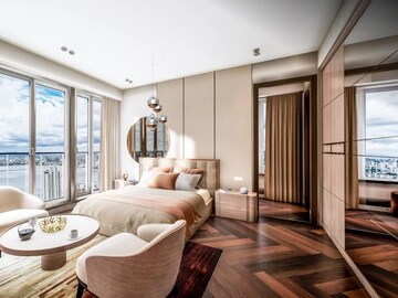 Living Room in 3 BHK Apartment at Techno Aakasa, Worli – for Sale