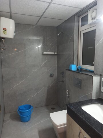 Bathroom in 3 BHK Apartment at Omaxe R2, Gomti Nagar – for Rent
