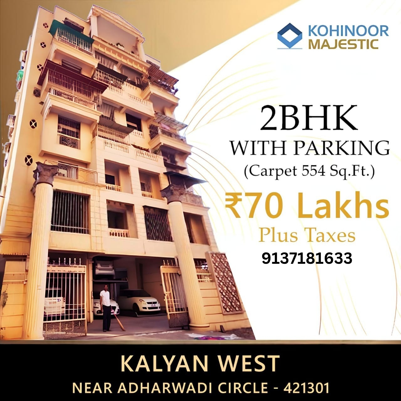 2 BHK Apartment For Sale in Kohinoor Majestic