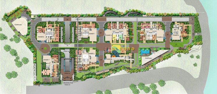 Master Plan, vasavi-atlantis 2 Bedroom 1250 Sq.Ft. Apartment In Narsingi Hyderabad 8239175