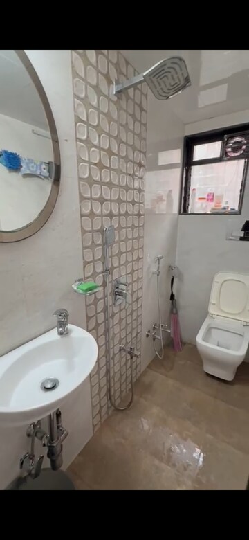 Bathroom in 1 BHK Apartment at Prathamesh Xanadu C wing Chs Ltd, Andheri West – for Rent