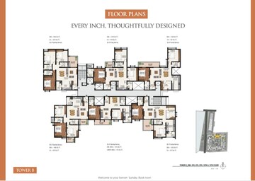 Floor Plan in 3 BHK Apartment at GRC Sapphire Spring, Gottigere – for Sale