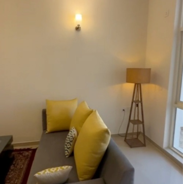 Living Room in 3 BHK Apartment at Omaxe Waterscapes, Sarsawan – for Rent