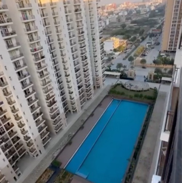 Balcony in 3 BHK Apartment at Omaxe Waterscapes, Sarsawan – for Rent