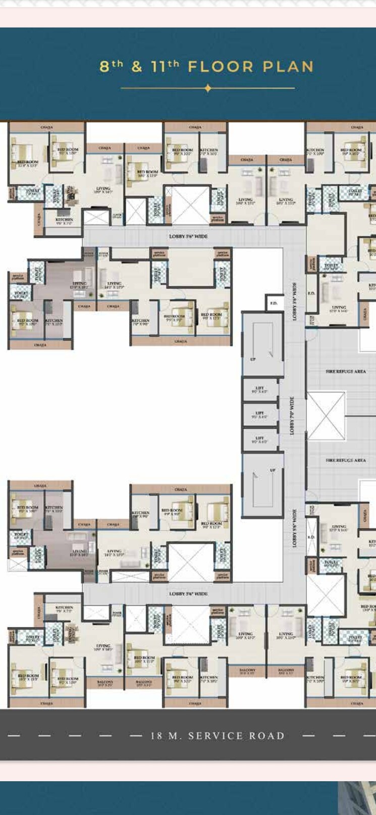 Floor Plan, gajora-invicta-eclat 1 Bedroom 438 Sq.Ft. Apartment In Pushpak Nagar Navi Mumbai 8239256