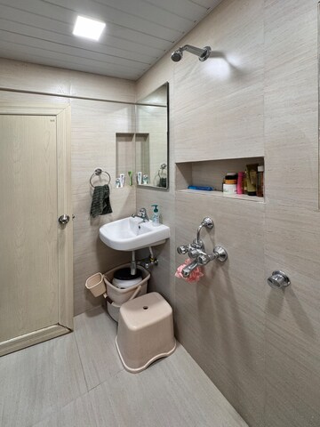 Attached Bathroom in 1 BHK Apartment at Dheeraj Hill View Tower, Borivali East – for Sale