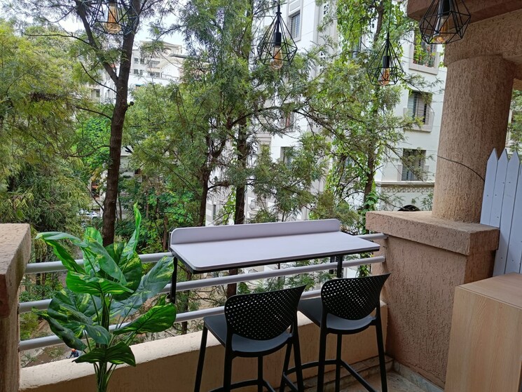 Balcony, saarrthi-skybizz Studio 220 Sq.Ft. Apartment In Mahalunge Pune 8240370